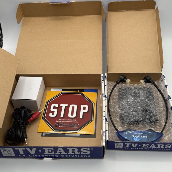 2009 TV EARS 2.3 MHz Wireless Headset Charging Base Hearing Aid System Open Box - Picture 8 of 13